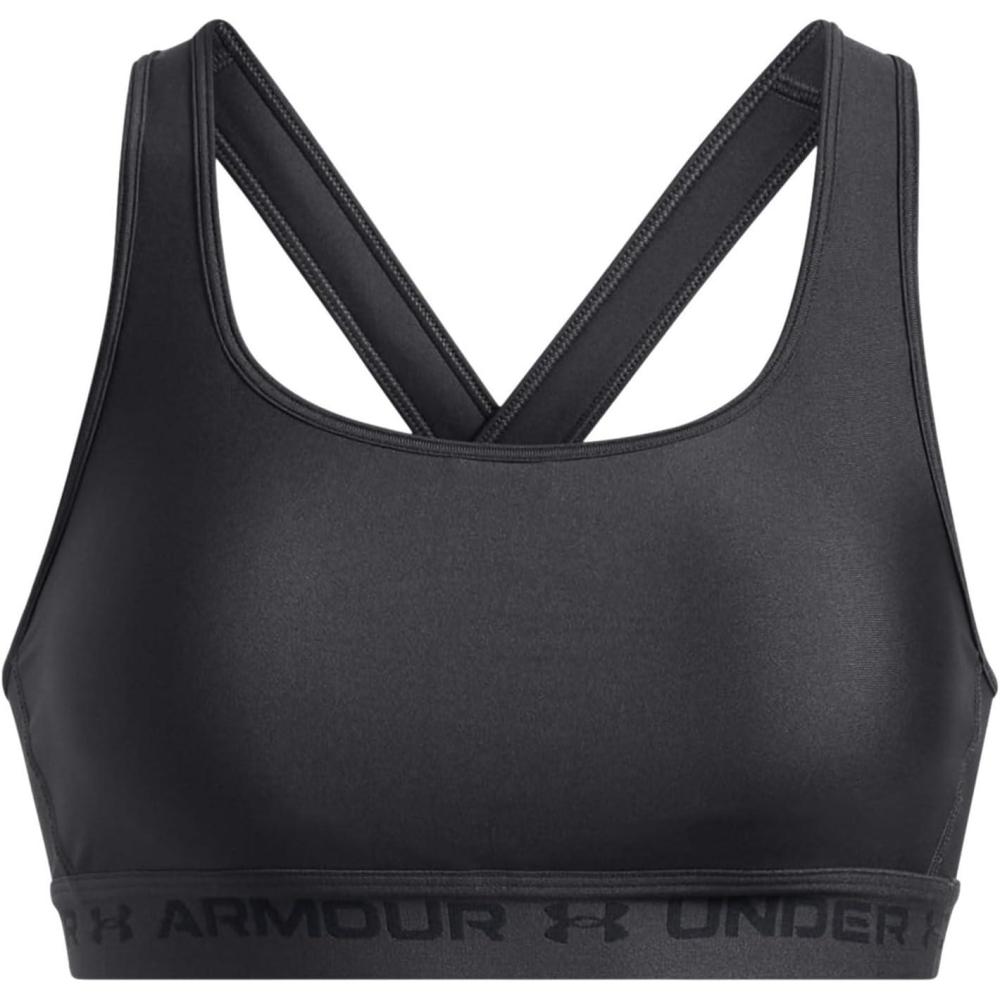 imageUnder Armour Womens CrossBack Mid Bra010 Jet Gray  Jet Gray  Black