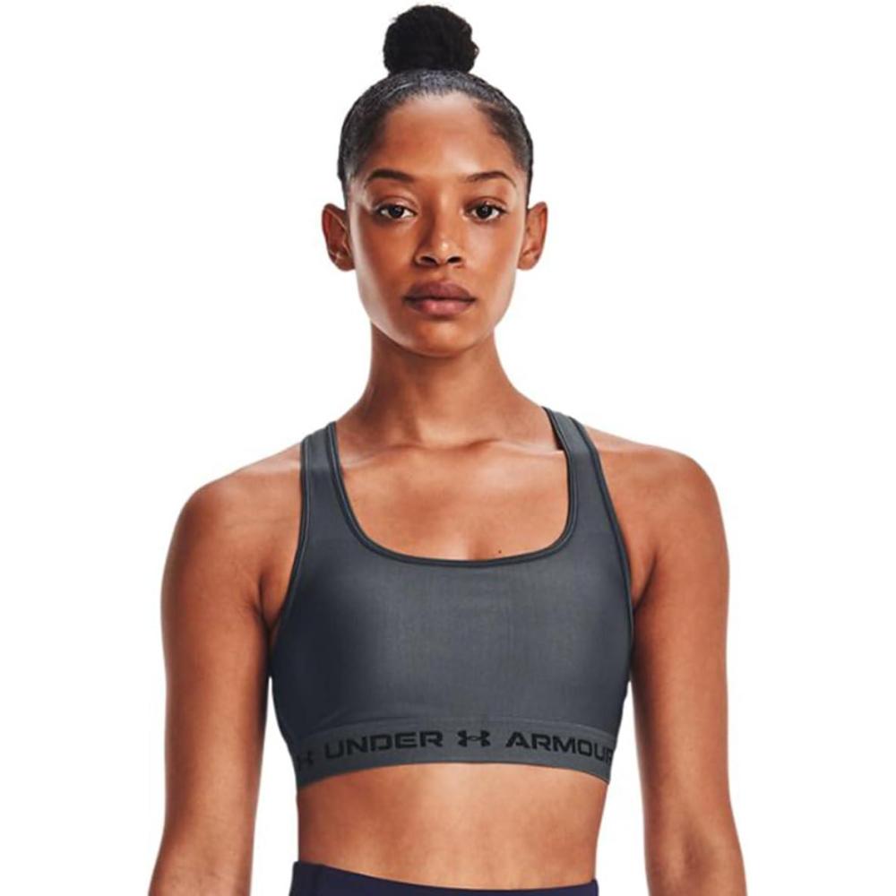 imageUnder Armour Womens CrossBack Mid Bra012 Pitch Gray   Black