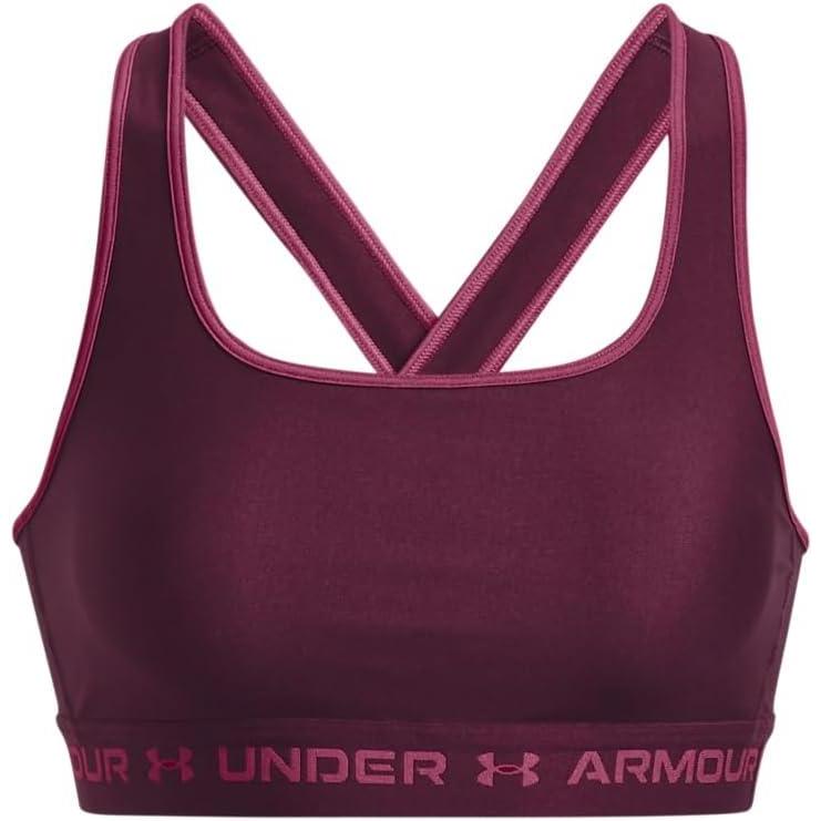 imageUnder Armour Womens CrossBack Mid Bra572 Purple Stone   Charged Cherry