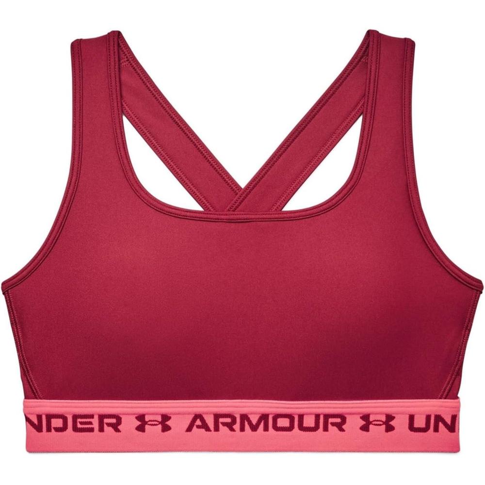 imageUnder Armour Womens CrossBack Mid BraBlack Rose 664Black Rose