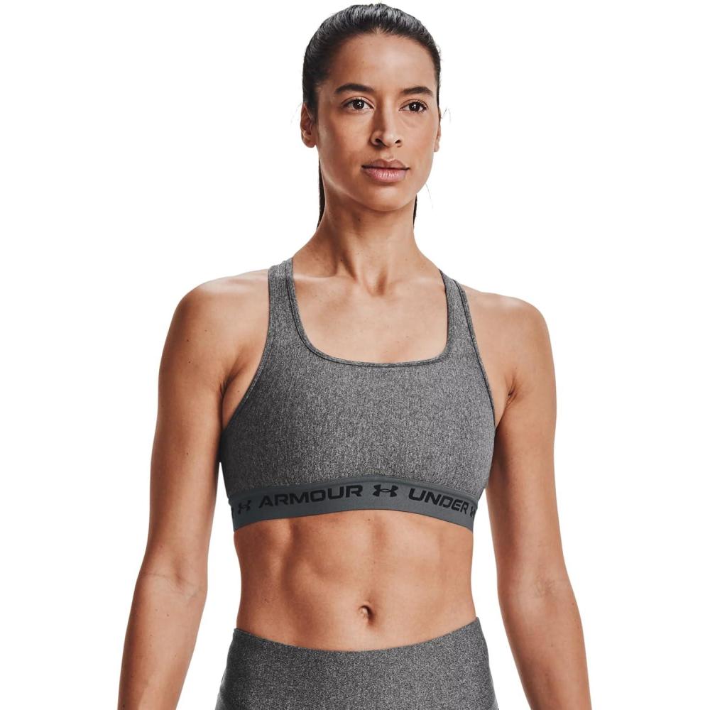 imageUnder Armour Womens CrossBack Mid BraCharcoal Light Heather 019Black