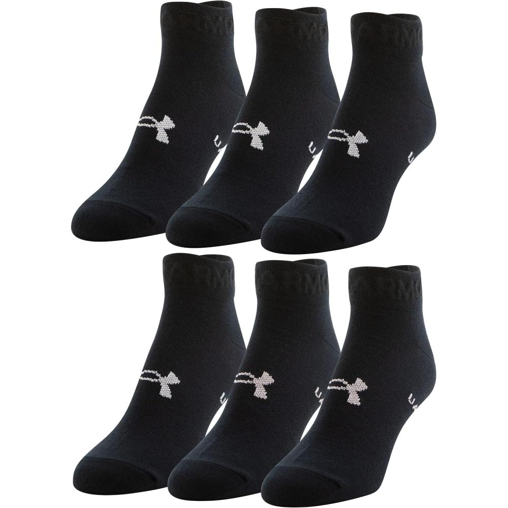 imageUnder Armour Womens Essential Lightweight Low Cut Socks 6PairsBlack 2 Assorted