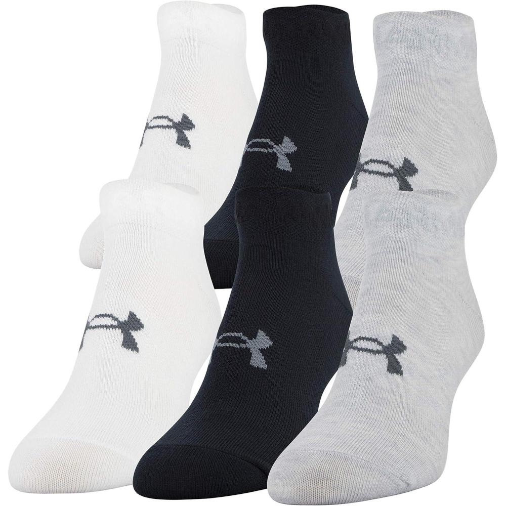 imageUnder Armour Womens Essential Lightweight Low Cut Socks 6PairsHalo GrayBlack