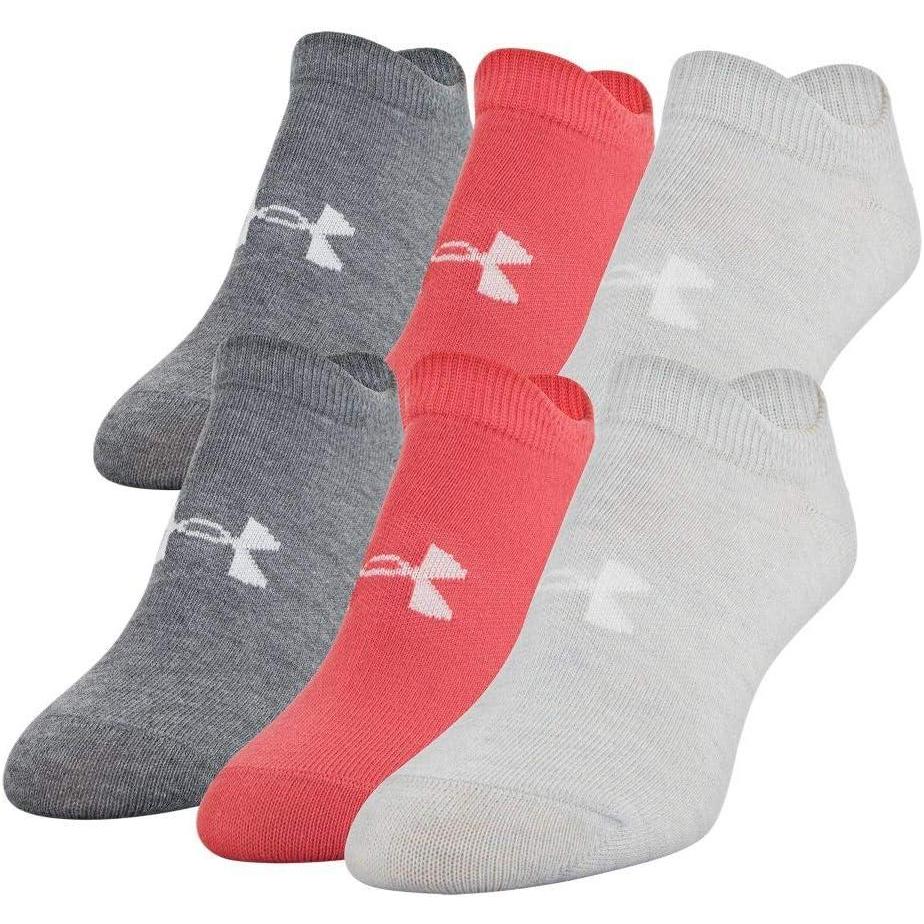 imageUnder Armour womens Essential 20 No Show Socks 6pairs DiscontinuedHeather Assorted