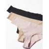 imageUnder Armour Womens 3pack Pure Stretch No Show Thong Underwear Allday Comfort ampamp Ultrasoft FitBlack 004Dash Pink