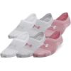 imageUnder Armour Womens Breathe Lite Liner Socks 6 Pack697 Pink Elixir  Pink Elixir  White