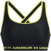 imageUnder Armour Womens CrossBack Mid Bra003 Black   Lime Yellow