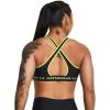 imageUnder Armour Womens CrossBack Mid Bra003 Black   Lime Yellow