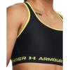 imageUnder Armour Womens CrossBack Mid Bra003 Black   Lime Yellow