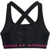 imageUnder Armour Womens CrossBack Mid Bra004 Black  Black  Astro Pink