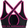 imageUnder Armour Womens CrossBack Mid Bra005 Black  Rebel Pink  Rebel Pink