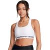 imageUnder Armour Womens CrossBack Mid Bra101 White  White  Black