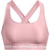 imageUnder Armour Womens CrossBack Mid Bra647 Prime Pink   White