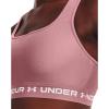 imageUnder Armour Womens CrossBack Mid Bra697 Pink Elixir   White