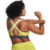 imageUnder Armour Womens CrossBack Mid Bra743 Lime Yellow   White