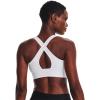 imageUnder Armour Womens Crossback Longline MidImpact Sports BraBra100 White   Mod Gray