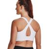 imageUnder Armour Womens Crossback Longline MidImpact Sports BraBra100 White   Mod Gray