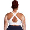 imageUnder Armour Womens Crossback Longline MidImpact Sports BraBra101 White   Black