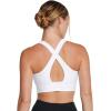 imageUnder Armour Womens Crossback Longline MidImpact Sports BraBra101 White   Black