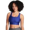 imageUnder Armour Womens Crossback Longline MidImpact Sports BraBra400 Team Royal   Black