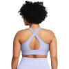 imageUnder Armour Womens Crossback Longline MidImpact Sports BraBra539 Celeste   White