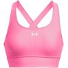 imageUnder Armour Womens Crossback Longline MidImpact Sports BraBra682 Fluo Pink   White