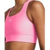 imageUnder Armour Womens Crossback Longline MidImpact Sports BraBra682 Fluo Pink   White