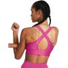 imageUnder Armour Womens Crossback Longline MidImpact Sports BraBra686 Astro Pink   Black
