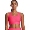 imageUnder Armour Womens Crossback Longline MidImpact Sports BraBraPink Shockposh Pink