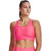 imageUnder Armour Womens Crossback Longline MidImpact Sports BraBraPink Shockposh Pink