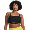 imageUnder Armour Womens Crossback Mid Impact Sports Bra003 Black   Lime Yellow
