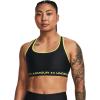 imageUnder Armour Womens Crossback Mid Impact Sports Bra003 Black   Lime Yellow