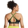 imageUnder Armour Womens Crossback Mid Impact Sports Bra003 Black   Lime Yellow
