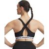imageUnder Armour Womens Crossback Mid Impact Sports Bra007 Black  White  Black