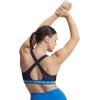 imageUnder Armour Womens Crossback Mid Impact Sports Bra403 Washed Navy  Blue Atlantis  High Vis Yellow