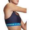 imageUnder Armour Womens Crossback Mid Impact Sports Bra403 Washed Navy  Blue Atlantis  High Vis Yellow
