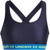 imageUnder Armour Womens Crossback Mid Impact Sports Bra403 Washed Navy  Blue Atlantis  High Vis Yellow