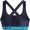 imageUnder Armour Womens Crossback Mid Impact Sports Bra403 Washed Navy  Blue Atlantis  High Vis Yellow