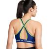 imageUnder Armour Womens Crossback Mid Impact Sports Bra432 Tech Blue  Retro Green  White