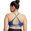 imageUnder Armour Womens Crossback Mid Impact Sports Bra432 Tech Blue  Retro Green  White