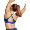 imageUnder Armour Womens Crossback Mid Impact Sports Bra432 Tech Blue  Retro Green  White