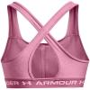 imageUnder Armour Womens Crossback Mid Impact Sports Bra669 Pace Pink Light Heather   Prime Pink