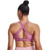 imageUnder Armour Womens Crossback Mid Impact Sports Bra669 Pace Pink Light Heather   Prime Pink