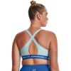 imageUnder Armour Womens Crossback Mid Impact Sports BraBreaker Blue 478White