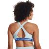 imageUnder Armour Womens Crossback Mid Impact Sports BraBreaker Blue 478White