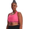 imageUnder Armour Womens Crossback Mid Impact Sports BraCerise 653Black