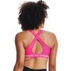 imageUnder Armour Womens Crossback Mid Impact Sports BraElectro Pink 695White