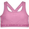 imageUnder Armour Womens Crossback Mid Impact Sports BraPlanet Pink Light Heather 680Pink Quartz
