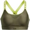 imageUnder Armour Womens UA Infinity High Sports Bra390 Marine Od Green  Lime Yellow  Marine Od Green