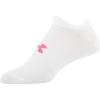 imageUnder Armour womens Essential 20 Lightweight No Show Socks 6pairsWhiteCerise Assorted